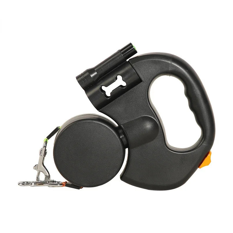 LED Automatic Retractable Traction Rope with Two-Headed and  Plastic Bag Box Dog Leash Dog Chain Pet Supplies Dog Accessories
